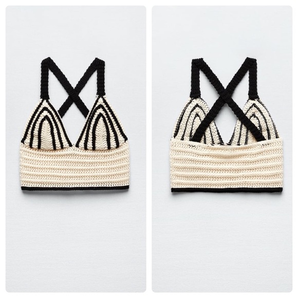 ZARA NWT 2 Piece Top & Pants Stripe Knit Set - Picture 15 of 16